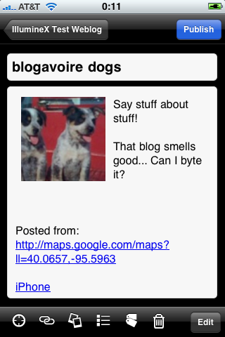 iBlogger screen shot