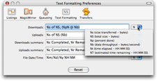 Text Formatting Preferences